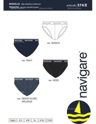 elastic cotton men briefs Navigare 574E