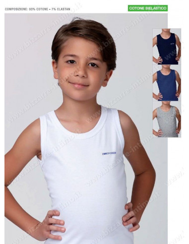 Stretch cotton boy vest Enrico Coveri ET4002