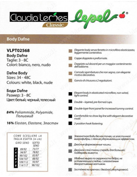 Body Claudia Lemes art. Dafne Body Claudia Lemes art. Dafne