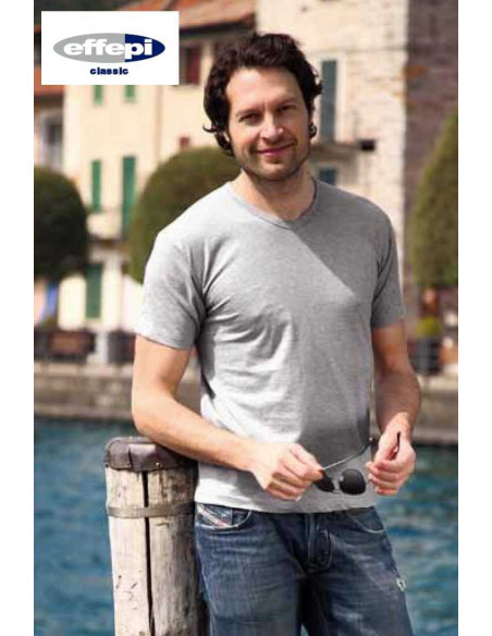 Unisex cotton V neck T-shirt Effepi 864 Unisex cotton V neck T-shirt Effepi 864