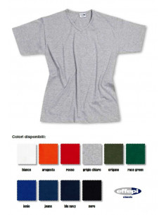 T-shirt unisex in cotone con scavo a V Effepi 864 2