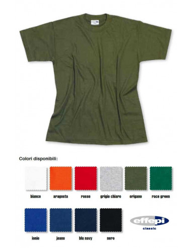 T-shirt unisex girocollo in cotone Effepi art. 862 T-shirt unisex girocollo in cotone Effepi art. 862