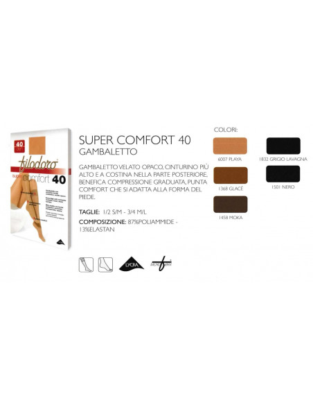 3 paia gambaletti Filodoro art Super Comfort 40