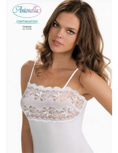 Canottiera donna con pizzo Antonella 61198