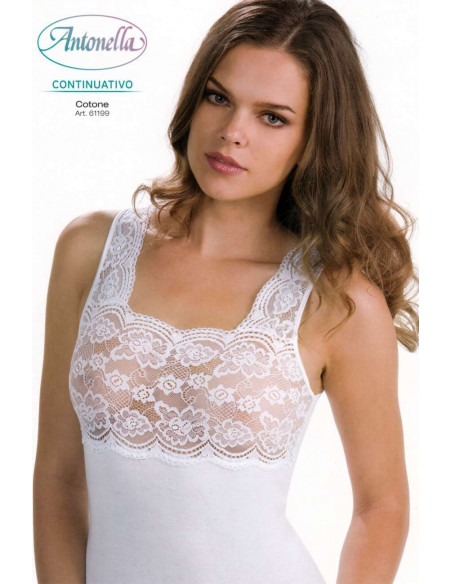 Canottiera donna con pizzo Antonella 61199 Canottiera donna con pizzo Antonella 61199