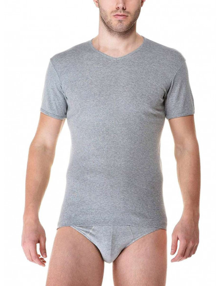 T-shirt uomo in cotone scavo a V Fragi 730