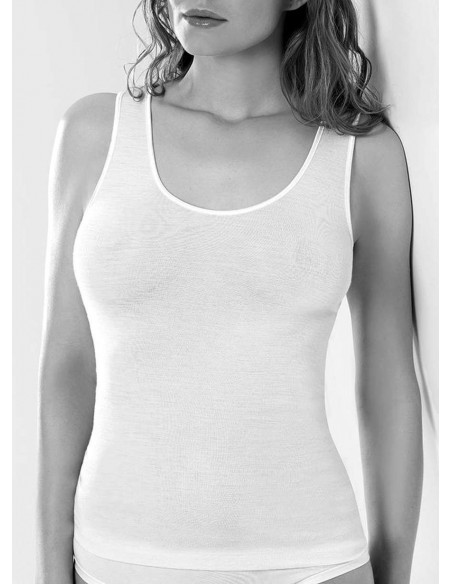 Canottiera donna lana e seta Emmebivi 91402