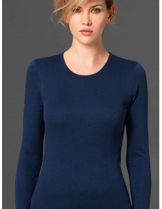 Women's round neck cotton fleece shirt 42574