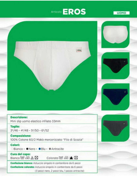 Slip uomo filo di Scozia Ciellegi Eros Slip uomo filo di Scozia Ciellegi Eros