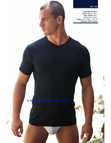 maglia felpata uomo Navigare con scavo a V 112