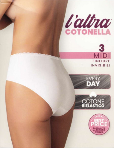 3 women's MIDI briefs Cotonella GD293 3 women's MIDI briefs Cotonella GD293