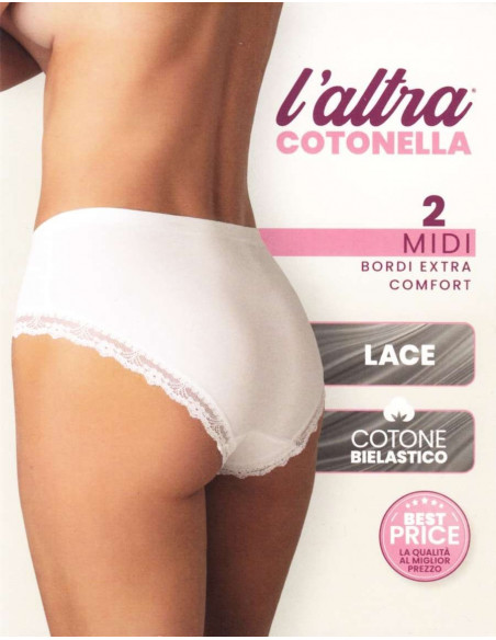 2 women's MIDI briefs Cotonella GD290 2 women's MIDI briefs Cotonella GD290