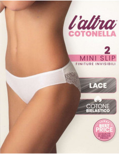 2 women's cotton stretch briefs Cotonella GD287 2