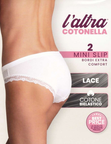 2 women's stretch cotton briefs Cotonella GD285 2 women's stretch cotton briefs Cotonella GD285