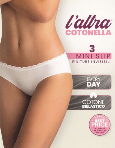 3 slip donna cotone elasticizzato Cotonella GD286