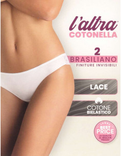 2 women's lace brazilian briefs Cotonella GD284 2