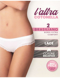 2 women's lace brazilian briefs Cotonella GD289 2
