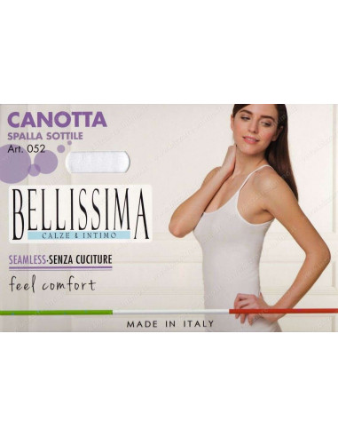 Microfiber seamless camisole with thin straps.