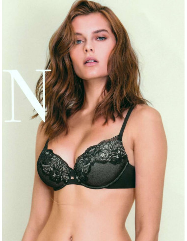 LIght padded balcony bra Lormar Saten Nuvola