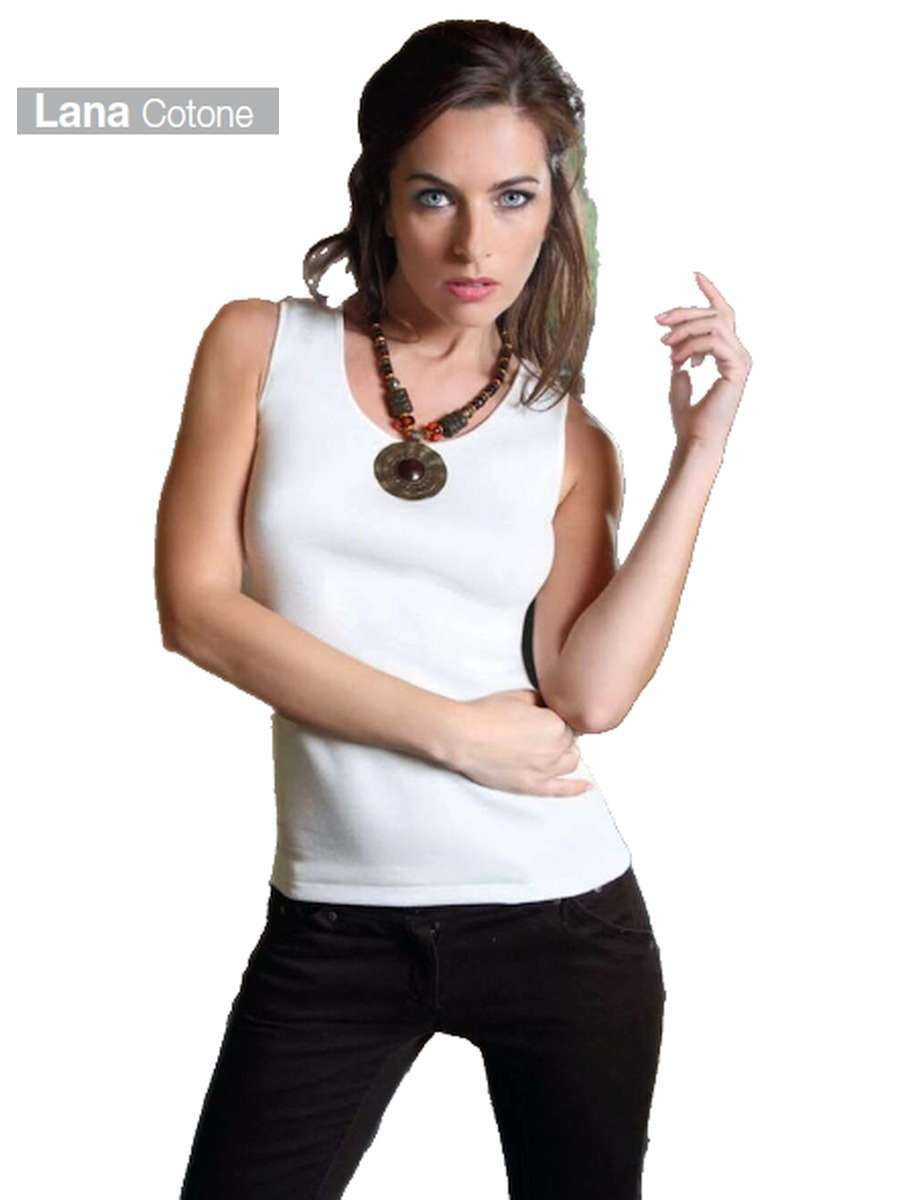 canottiere lana cotone