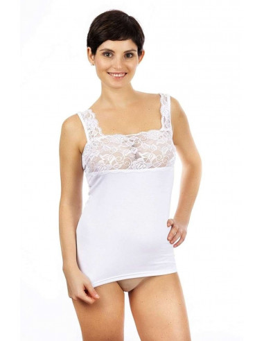 Women's vest with lace Lajole T75