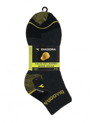 3 pairs quarter socks in reinforced terry Diadora D1136