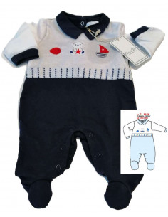 Baby onesie in cotton jersey Pastello TJ014Y