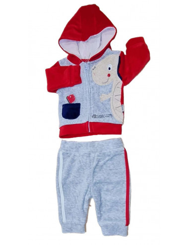 Completo in ciniglia neonato Pastello CS14U