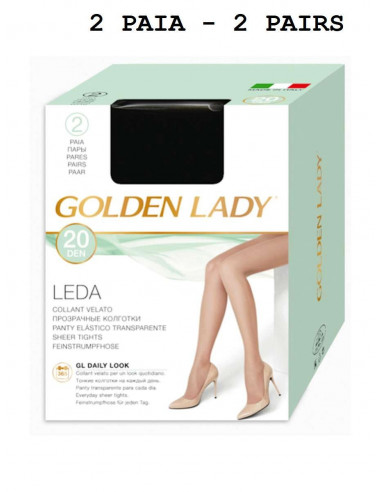 Collant donna in filanca Golden Lady Leda 20 (2 PAIA)