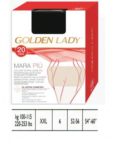 Collant Golden Lady Mara Più XXL