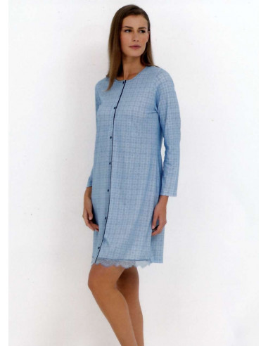 Woman clinic nightgown in cotton jersey Linclalor 74329