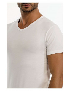 T-shirt uomo in cotone bielastico scavo a V Garda 3475 2