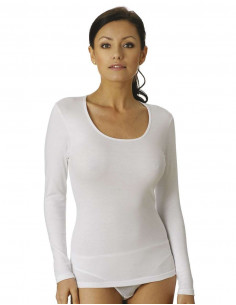 Women's long-sleeved shirt in stretch cotton Vajolet 6272