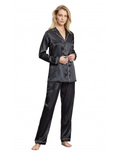 Woman open silky satin TISSUE pajamas Andra 8334
