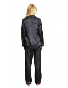 Woman open silky satin TISSUE pajamas Andra 8334 2
