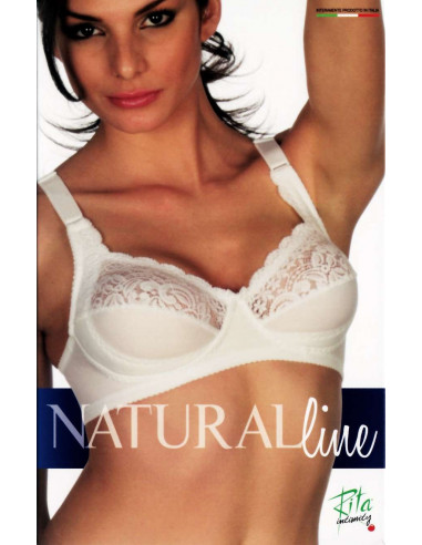 Woman bra in cotton and lace Rita 6376