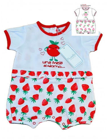 Baby romper suit in cotton jersey Pastello PA03Y