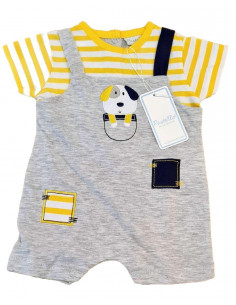 Baby romper suit in cotton jersey Pastello PA0013Y
