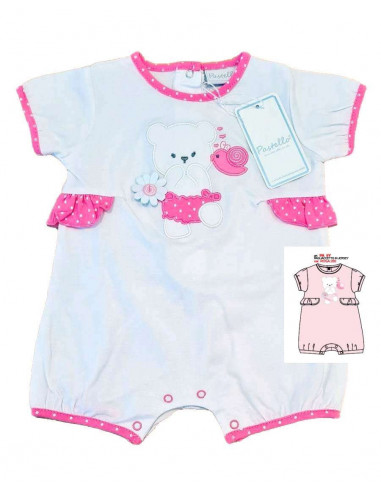 Baby romper suit in cotton jersey Pastello PA5Y