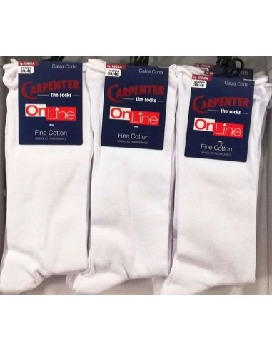 Group of 6 elastic cotton men LOOSENED short socks Carpenter 0176