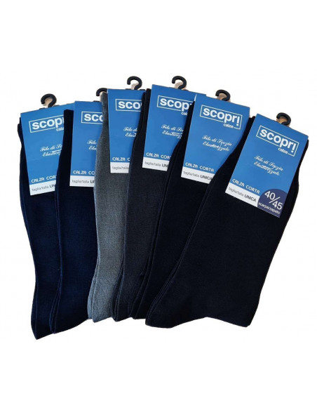 Gruppo 6 calzini uomo CORTI in filo elasticizzato Scopri Foxi Gruppo 6 calzini uomo CORTI in filo elasticizzato Scopri Foxi