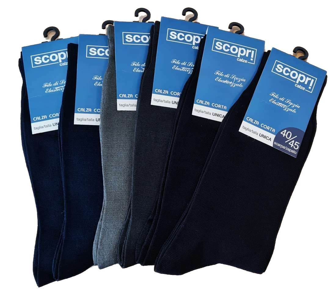 Calze Traspiranti Calzini Uomo Pompea Paia Cotone Filo Di