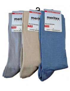 Group 6 LONG socks for men in stretch fine cotton Meritex 8700