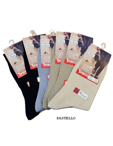 Group of 6 stretch fine cotton men short socks Prisco Leggero