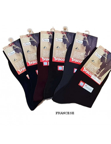 Group of 6 stretch fine cotton men short socks Prisco Leggero