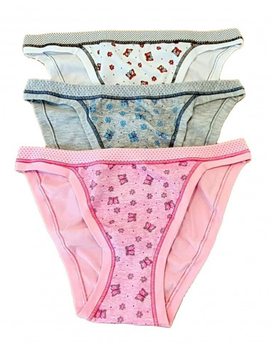 Gruppo 3 slip tanga donna fantasia Emy Lovely Girl 4344D