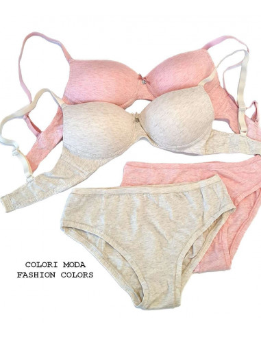 Unwired push-up bra Natural Cotton SieLei 1456