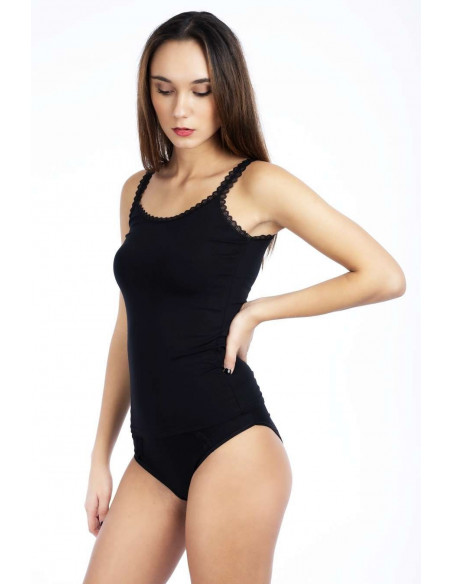 Women's top with lace profiles Lajole C10