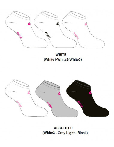 Group 3 pairs low socks for girl Lotto GB84