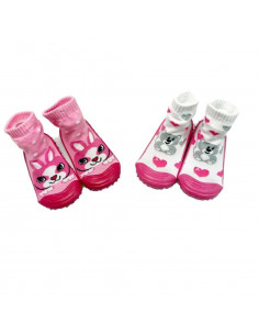 Shoe sock with non-slip rubber sole Mafer Salterini 2